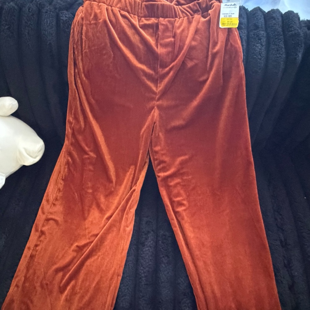 Rust Velvet Pants